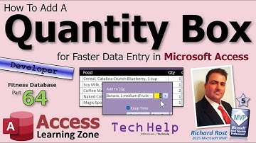 Hoe voeg je een hoeveelheidsvak toe voor snellere gegevensinvoer in Microsoft Access? Fitness #64