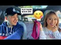 Taking My UNDERWEAR OFF In The Car to See How My Boyfriend Reacts!