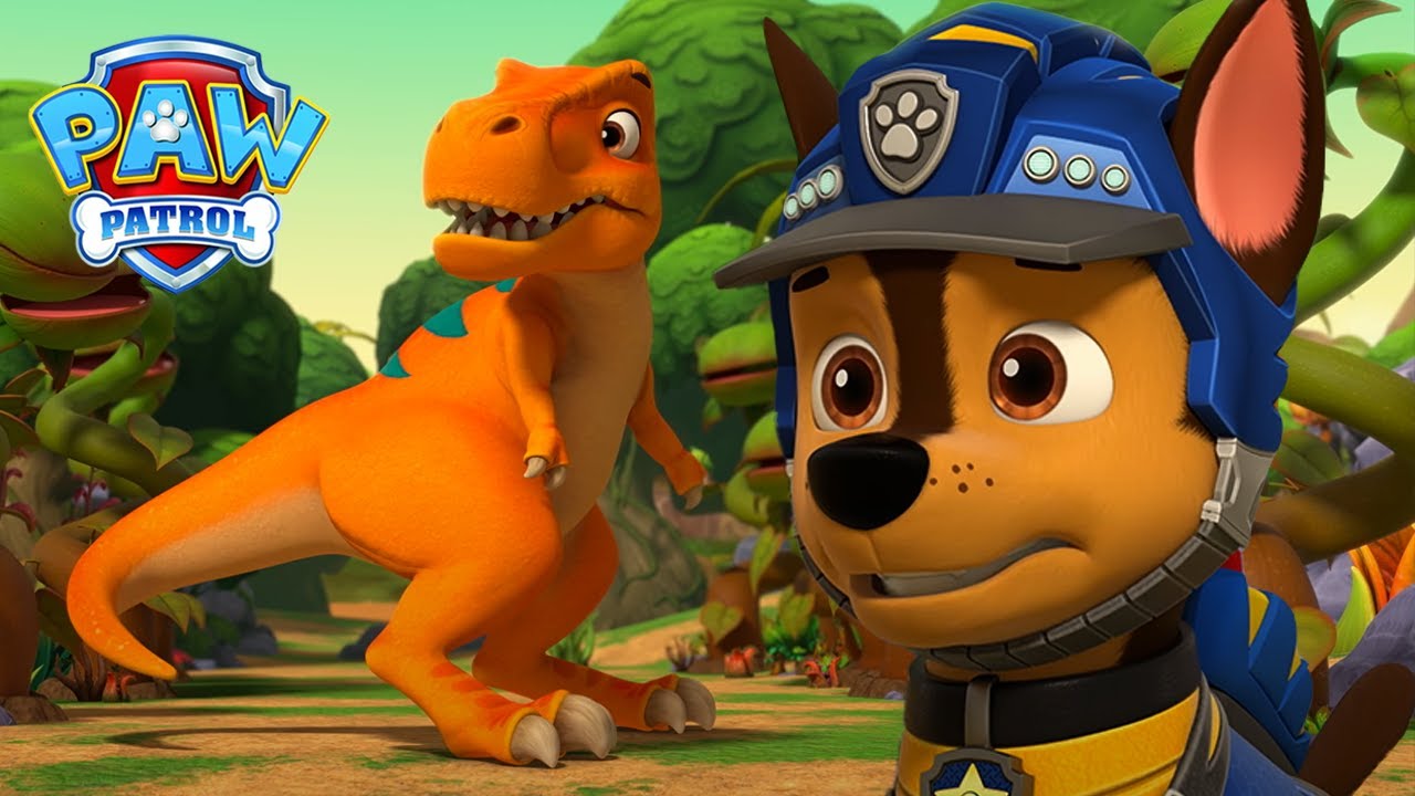 Chase genforener en forsvunden t-rex med sin mor! - PAW Patrol På Dansk Tegnefilm for børn