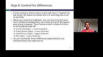 In Practice Webcast 13b:  Evaluating Dividend Policy - Peer Group Approach