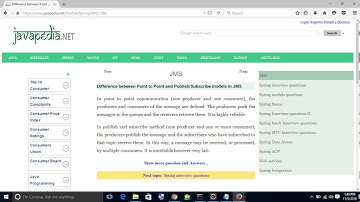 Difference between Point to Point and Publish/Subscribe models in JMS. | javapedia.net