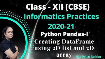 Creating DataFrame using 2D Dictionary, having values if form of list | Ch#1 | IP | Python pandas-1