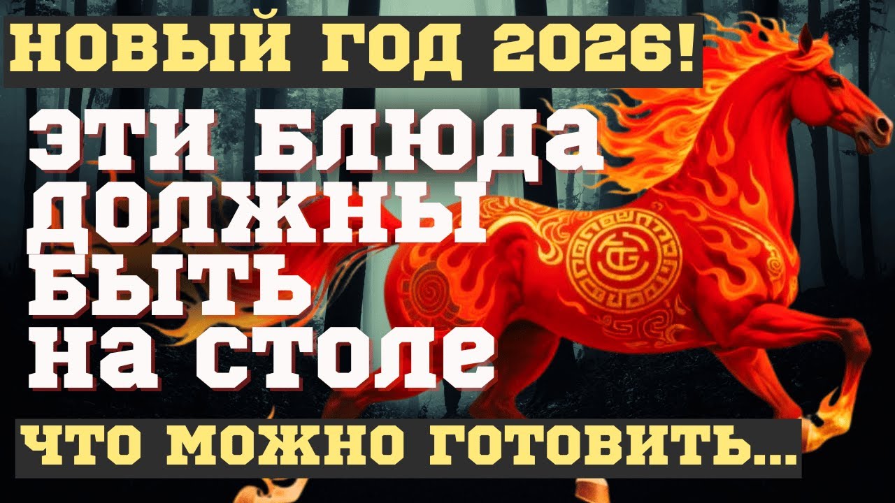 Что ДОЛЖНО БЫТЬ на столе в год ЛОШАДИ на Новый год 2026. Что ГОТОВИТЬ