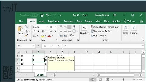 tryIT - 08: Using Comments in Microsoft Excel