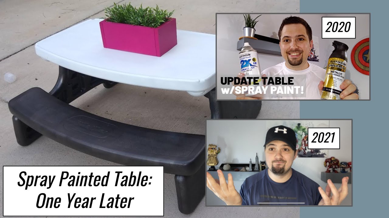 Spray Painting Outdoor Plastic Furniture One Year Later! YouTube
