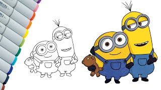 Drawing Minions Coloring Page | Friends Minions