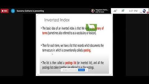 Information Retrieval System(IRS) Inverted Index Concept Lecture Part 3
