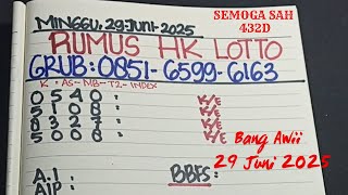 PREDIKSI HK HARI INI 29 JUNI 2025 | RUMUS TUNGGAL KEPALA EKOR HK | BOCORAN HK HARI INI KEPALA EKOR