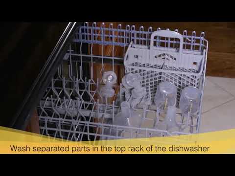 Symphony Home use Cleaning After Each Use in Dishwasher by Medela