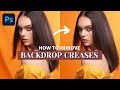 How to Remove Backdrop Creases in Photoshop & Refine Stray Hairs [How to Smooth Wrinkled Backdrops]