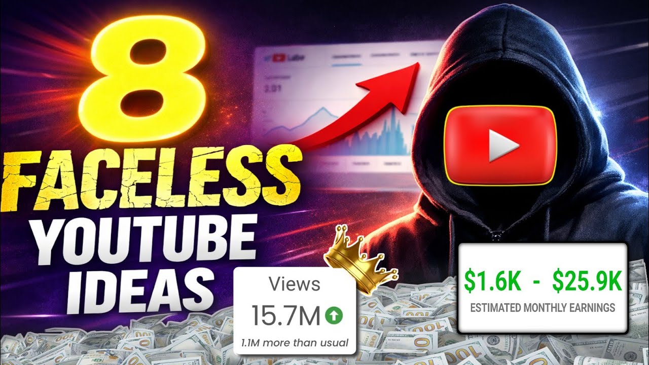 Inque Face Less 8 Best Unique Faceless YouTube Channel Ideas 2026 | | YouTube Channel ...