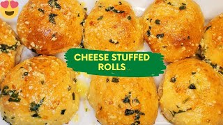 Best Garlic Butter Cheese Bombs | Homemade Stuffed Cheese Bread | Easy Recipe