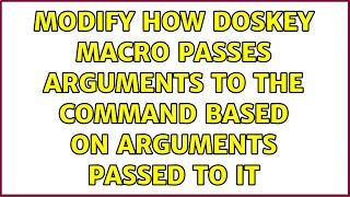 Modify how Doskey macro passes arguments to the command based on arguments passed to it