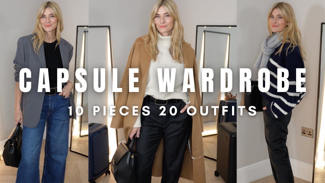 Capsule wardrobe  | 10 pieces 20 Outfits | Weekend away with Monos Luggage
