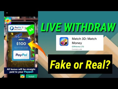 Match 3D Match Money $1000 PayPal Withdraw || Earning App || Make Money Online || Earn Money Online