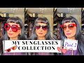 MY SUNGLASSES COLLECTION  PART 1 - BOTTEGA, PRADA, DIOR, VERSACE, FENDI, ZARA | CLARA SALGUEIRO