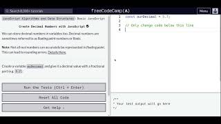 Celebrity Lesson 17 | Basic JavaScript | Create Decimal Numbers with JavaScript Profile