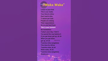 Thumbnail of Waka Waka lyrics - Shakira (Time of Africa)  #shakira #waka