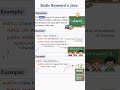 #static #java #staticjava #keywords