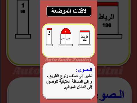 شرح لافتات الموضعة الصوى تعليم السياقة تعليم السياقة بالمغرب تعليم السياقة للمبتدئين