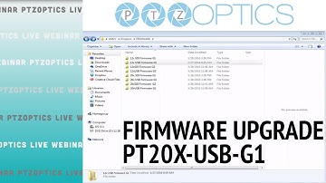 PTZOptics 20X USB G1 Firmware upgrade tutorial