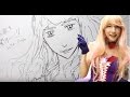 シェリルコスプレで3万人記念枠！ホワイトボードラクガキ☆マクロスF【まみちゃんねる】