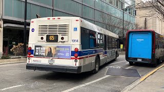 RETIRED CTA On Board Riding 2008 New Flyer D40LF Bus 1914 on Route 65 Grand from Nordica to State