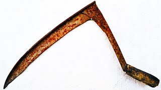 Old Rusty Handmade Sickle Restoration