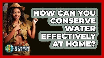 How Can You Conserve Water Effectively At Home? - Ecosystem Essentials