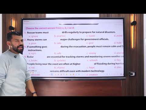 الصف الثاني الثانوي حل تدريباتunit 4 Part 1 عام وازهر 2025 مدثر طارق