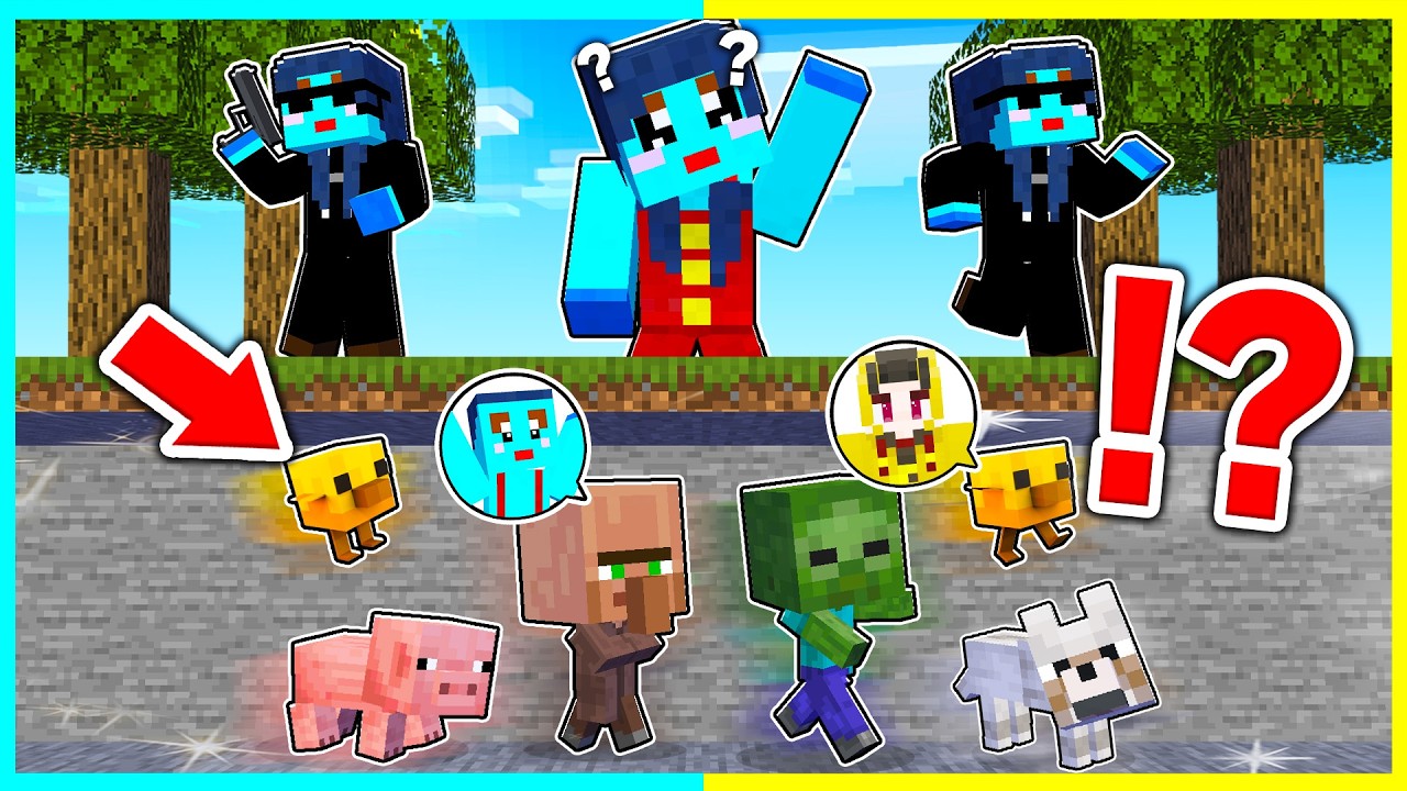 バレずに赤ちゃんモブのふりしてチート逃走中【まいくら / マインクラフト】