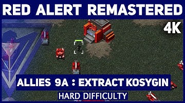 C&C Red Alert Remastered 4K - Allies Mission 9A Extract Kosygin - Hard Difficulty