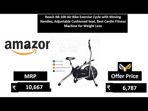 reach-ab-100-air-bike-exercise-cycle-with-moving-handles,-adjustable-cushioned-seat