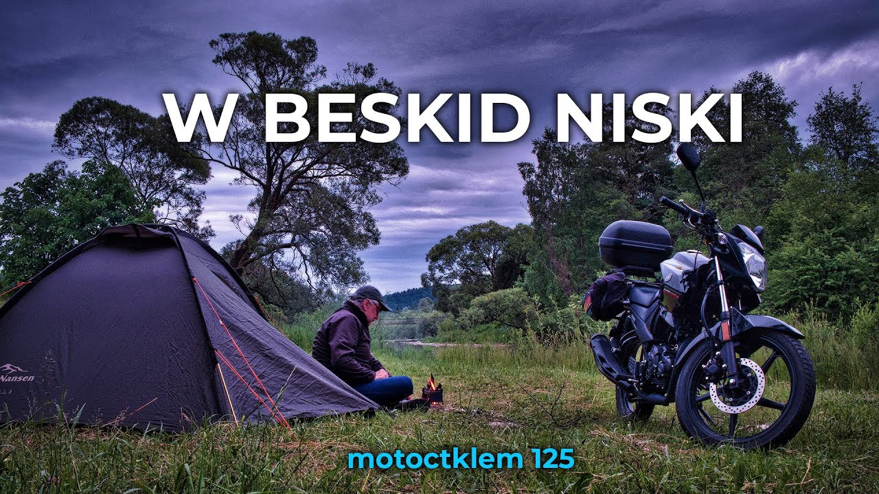 Beskid Niski i ukryty pociąg Adolfa motocyklem 125