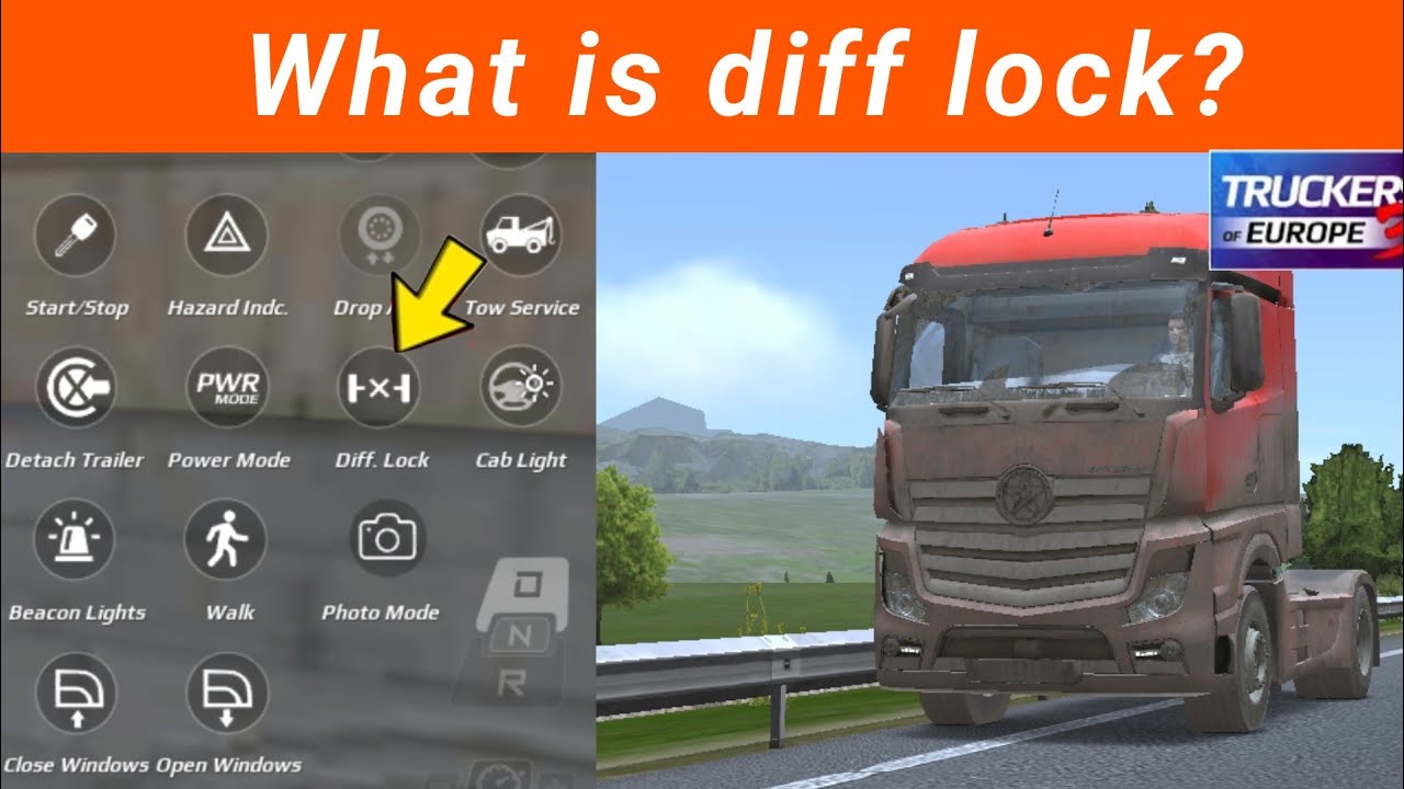 What is diff lock? Explanation of the list of buttons truckers of