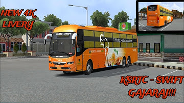 "KSRTC - SWIFT" Gajaraj Volvo 9400 B11R Sleeper Livery For Bussid | Watch Till End For Password...
