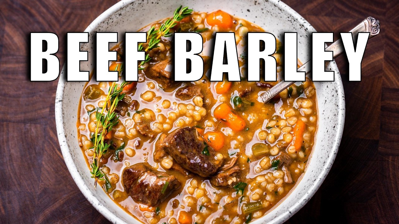 Beef Barley Soup - Jo Cooks