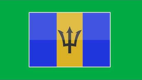 Barbados Flag Animated Green Screen