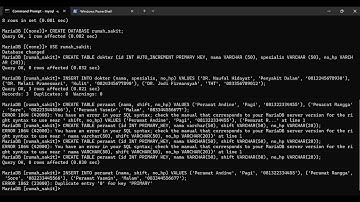 Membuat Database Rumah Sakit
