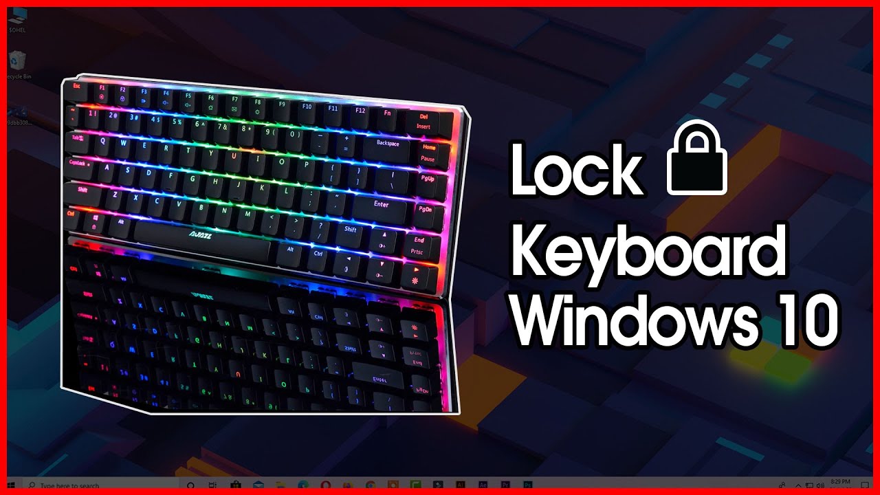 how to lock computer with keyboard windows 10