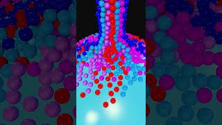 Satisfying Rainbow Ball Tsunami! 🌊 CGI Physics  #oddlysatisfying