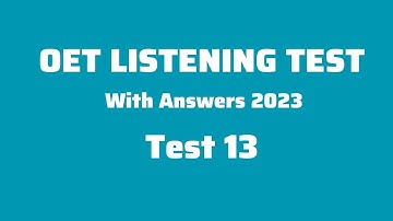 OET Listening Test With Answers 2023| Test 13