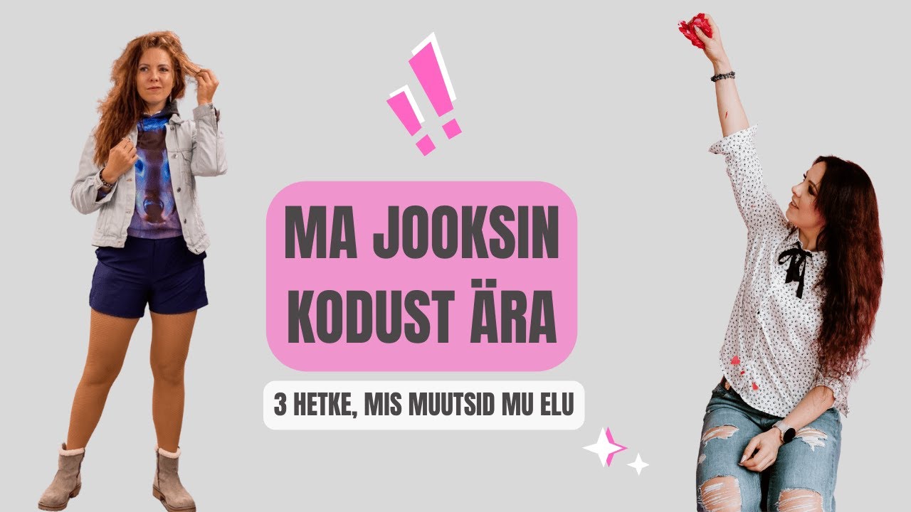 2 pilti Silja Paulusest hallil taustal, keskel roosa tekst "Ma jooksin kodust ära"