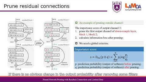 Neural Network Pruning With Residual-Connections and Limited-Data