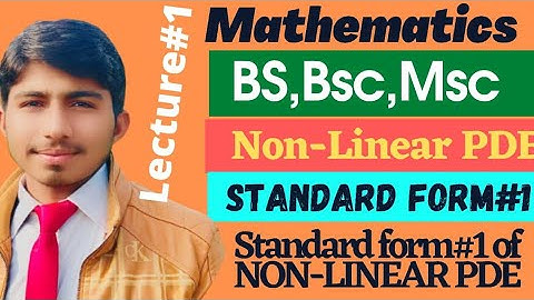 Non-Linear Partial Differential Equation. Standard Form#1