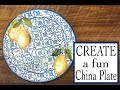 Create a Fun China Plate &amp; We&#39;ve Been Robbed While Sleeping - by Connie of The Painted Photographer