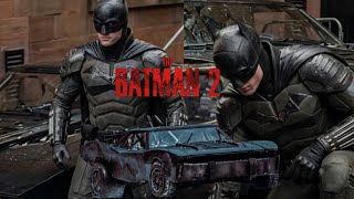 The Batman 2 on set images of Batman and The Batmobile
