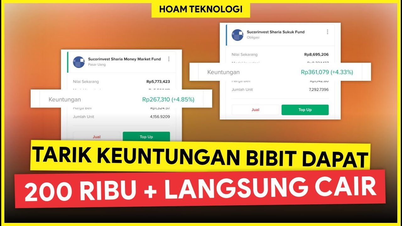 UNTUNG GEDE 200 RIBU! Cara Menarik Keuntungan Investasi di Bibit ke ...