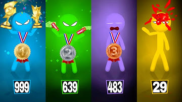 FUNNY FAILS AND WINS MOMENTS! Stickman Party 234 MiniGames Gameplay