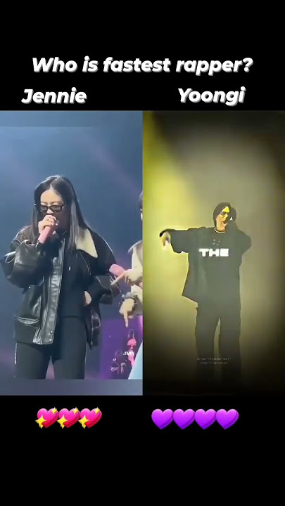 who is fastest rapper😊//black pink vs BTS#bts 💜#suga 😽#jennie😘#blackpink 💓#shorts 😘😽💓💜😊